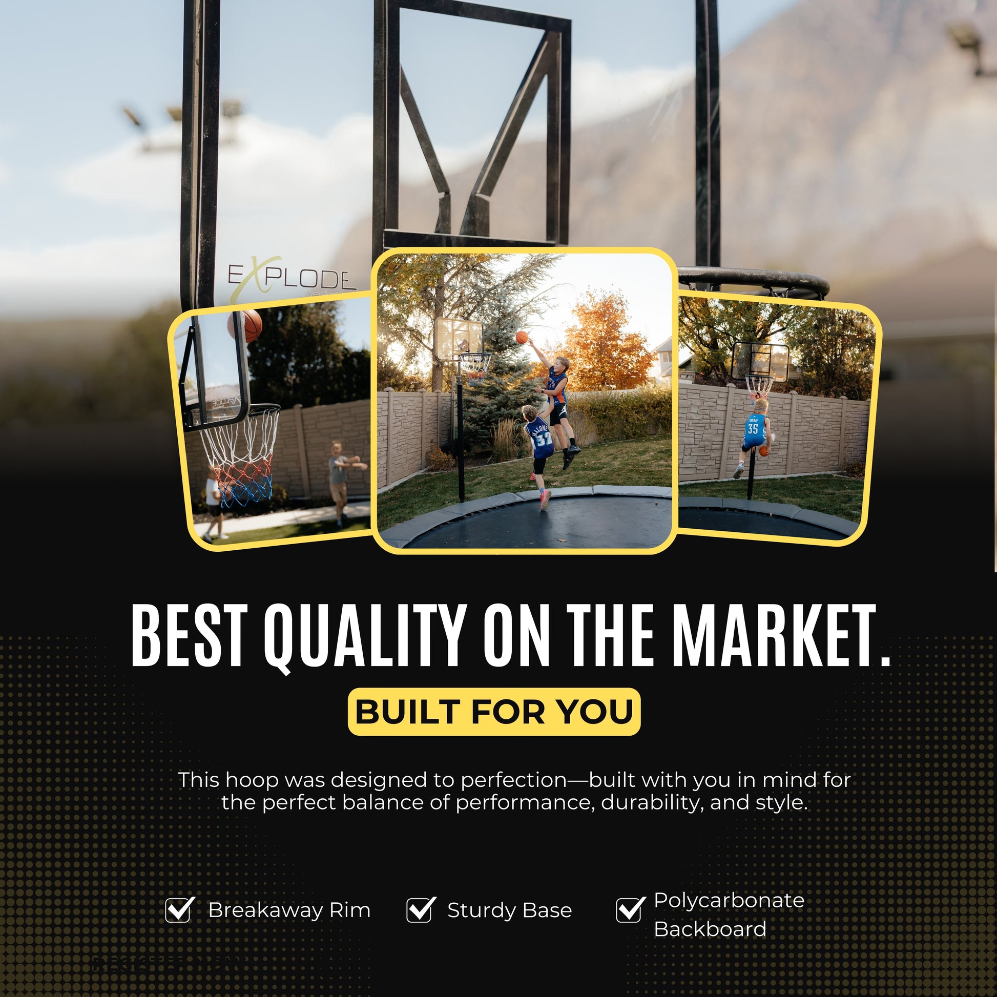 EXPLODE IN-GROUND TRAMPOLINE HOOP