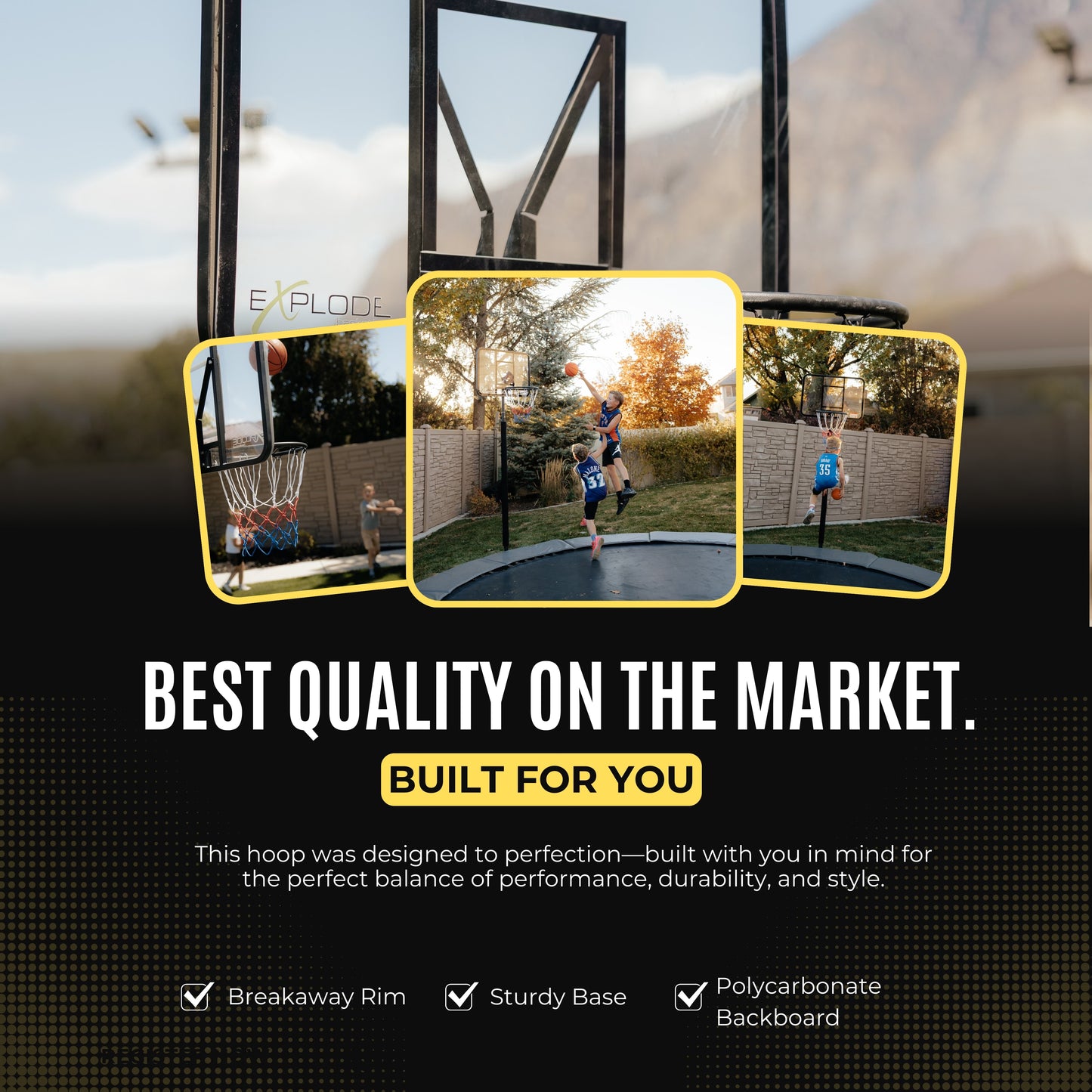 EXPLODE IN-GROUND TRAMPOLINE HOOP