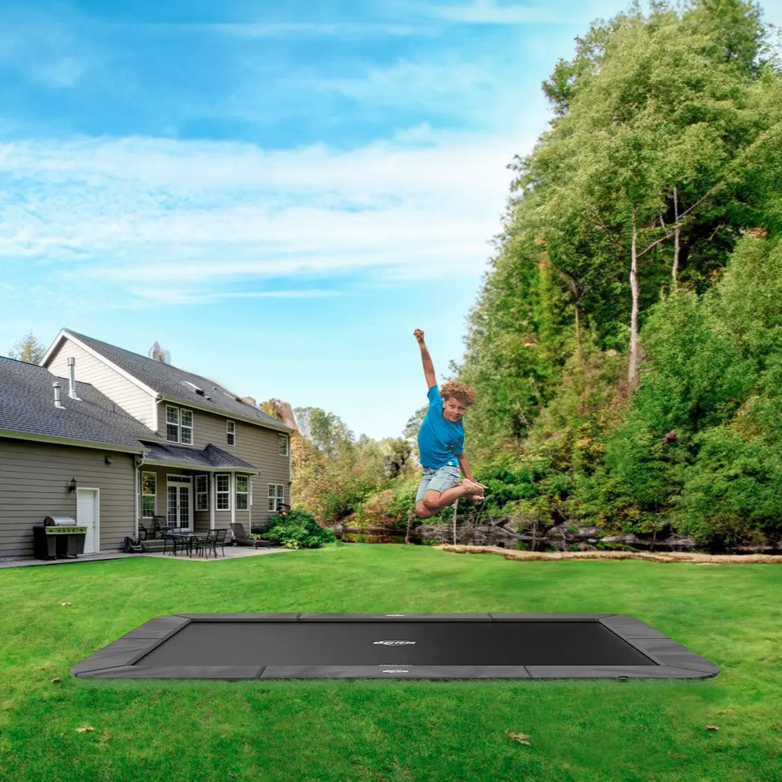 BERG Ultim Champion 10'x16' Rectangle In-Ground Trampoline