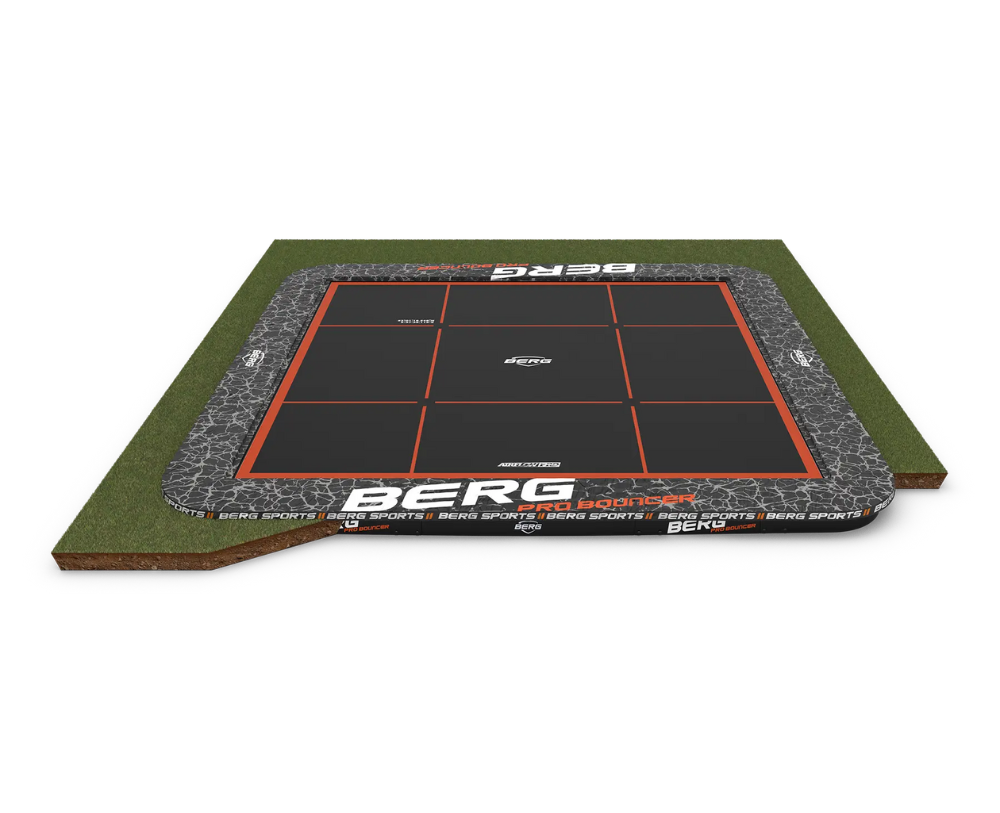 BERG Ultim Pro Bouncer 16.5'x16.5' Square In-Ground Trampoline