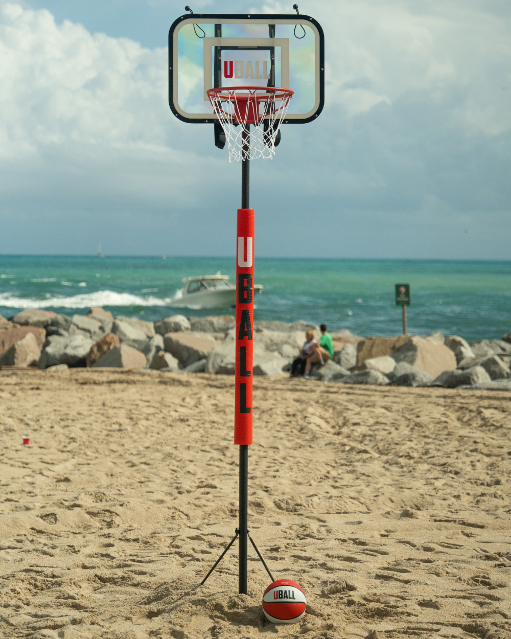 In-Ground Trampoline Basketball Hoop