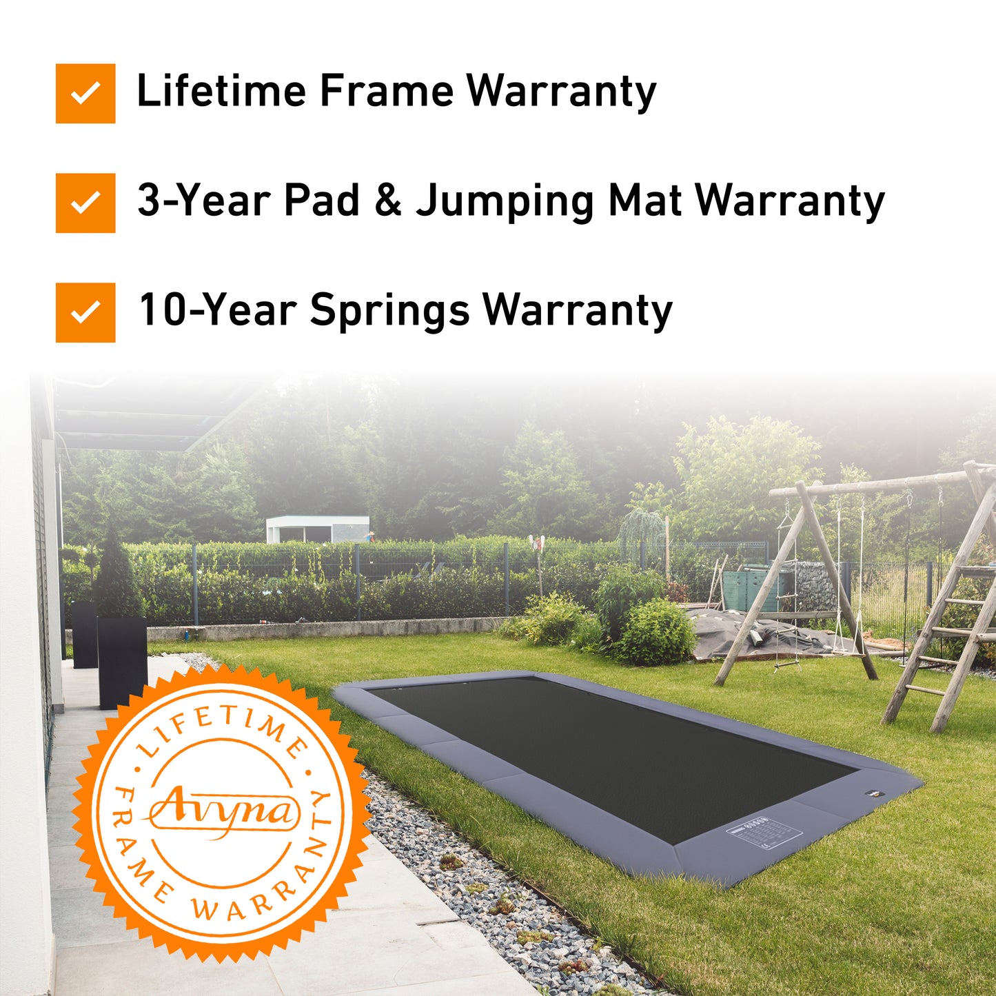 12x18' Rectangle Pro-Line MAX Avyna In-Ground Trampoline